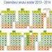 calendarul anului scolar